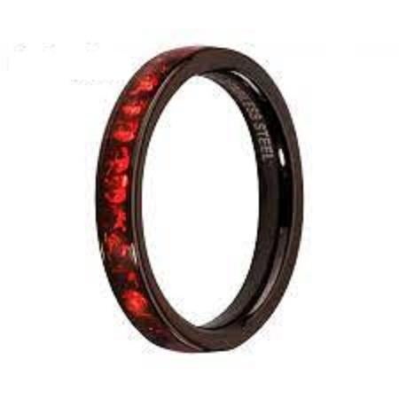  Red Ruby AA1 Zirkon Melano Style Ring – ( mt 19mm), 19 tot 20, Nieuw, Ophalen of Verzenden, Dame