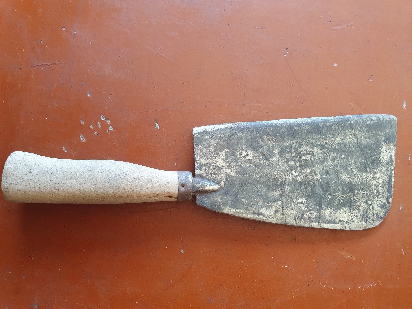 Oud hakmes met houten handvat - Vintage slagersmes, Antiek en Kunst, Ophalen of Verzenden