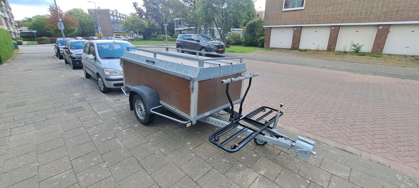 Powertrailer groot, met fietsenrek voor 3 fietsen, Auto diversen, Aanhangers en Bagagewagens, Ophalen, Gebruikt
