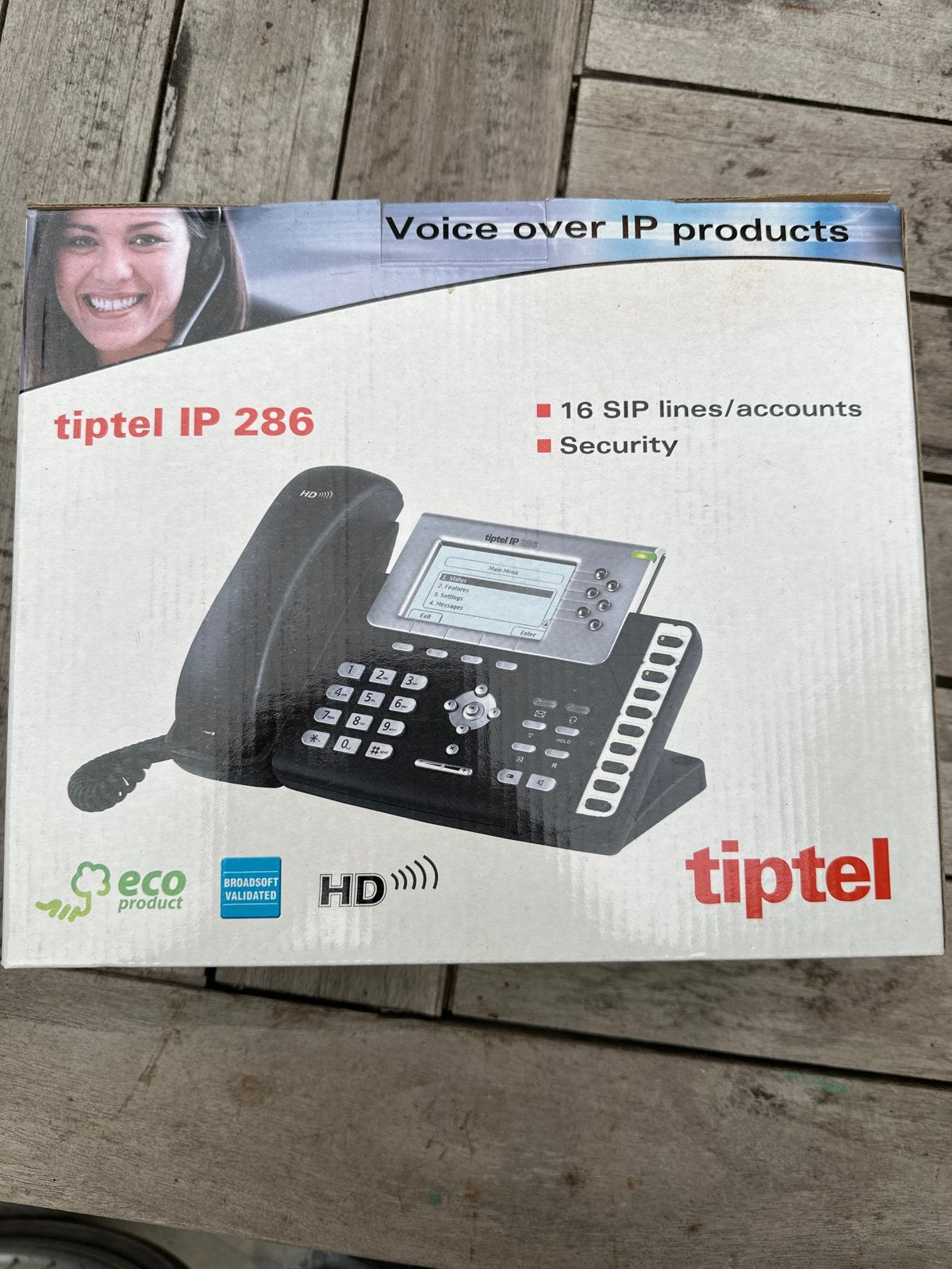 Tiptel IP 286 VoIP-telefoon - 16 lijnen/accounts, Ophalen, Nieuw, 1 handset