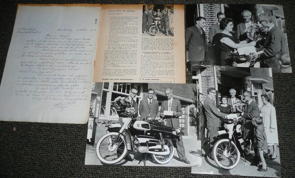 1964-12-15 RAI + winnaar SACHS brommer met prijsvraag, Ophalen of Verzenden