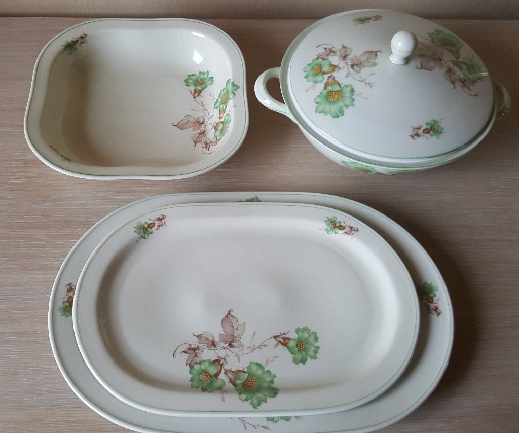 4-delig C.T. Tielsch Altwasser serveerservies 1934-1945, Ophalen of Verzenden