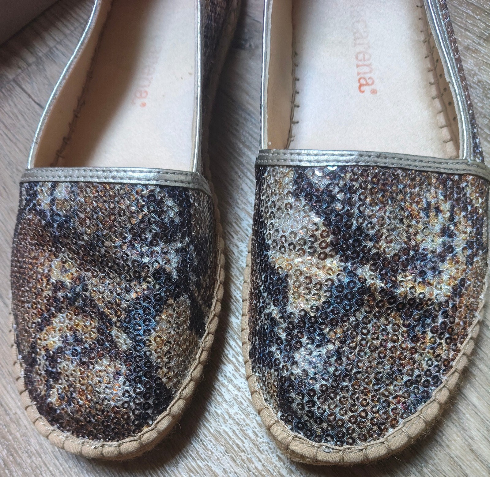 Espadrilles pailletten luipaardprint maat 39, Overige kleuren, Ophalen of Verzenden, Zo goed als nieuw, Espadrilles of Moccasins