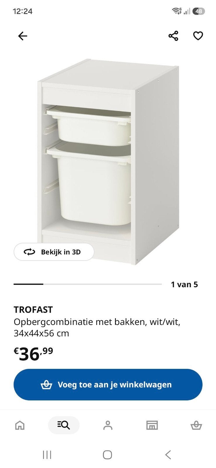 2x IKEA Trofast kastjes met bakken - zo goed als nieuw, Ophalen, Zo goed als nieuw, 75 tot 100 cm, Minder dan 50 cm