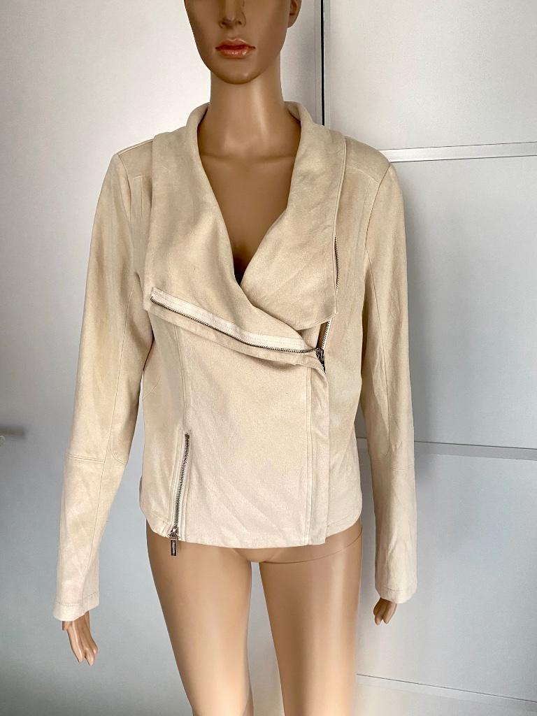 J43 Esqualo maat 38=M biker-jasje blazer colbert vest beige, Maat 38/40 (M), Beige, Esqualo, Ophalen of Verzenden