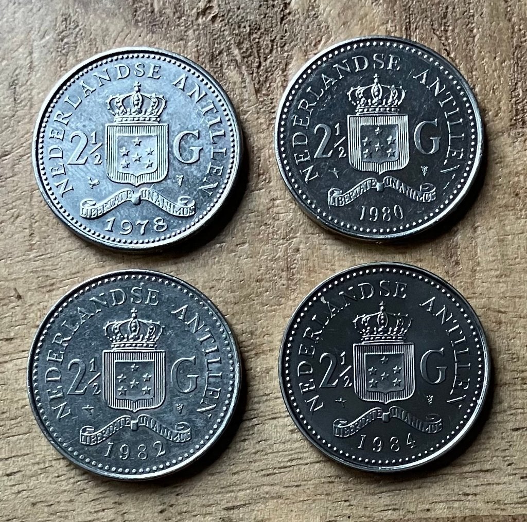 setje 2,5 gulden Nederlandse Antillen, Ophalen, Koningin Beatrix, 2½ gulden, Setje