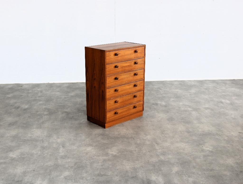 vintage ladenkast | kast | teak | jaren 60, Gebruikt, ., Teakhout, 3 of 4 laden
