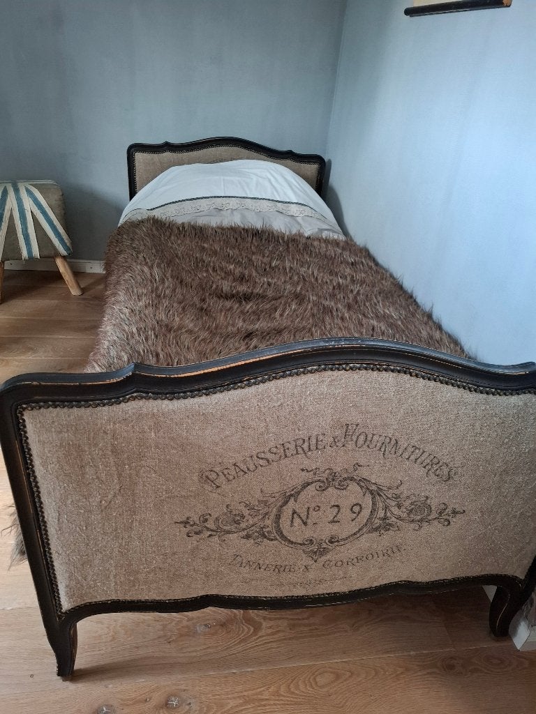 Frans brocante landelijk eenpersoons bed, Ophalen