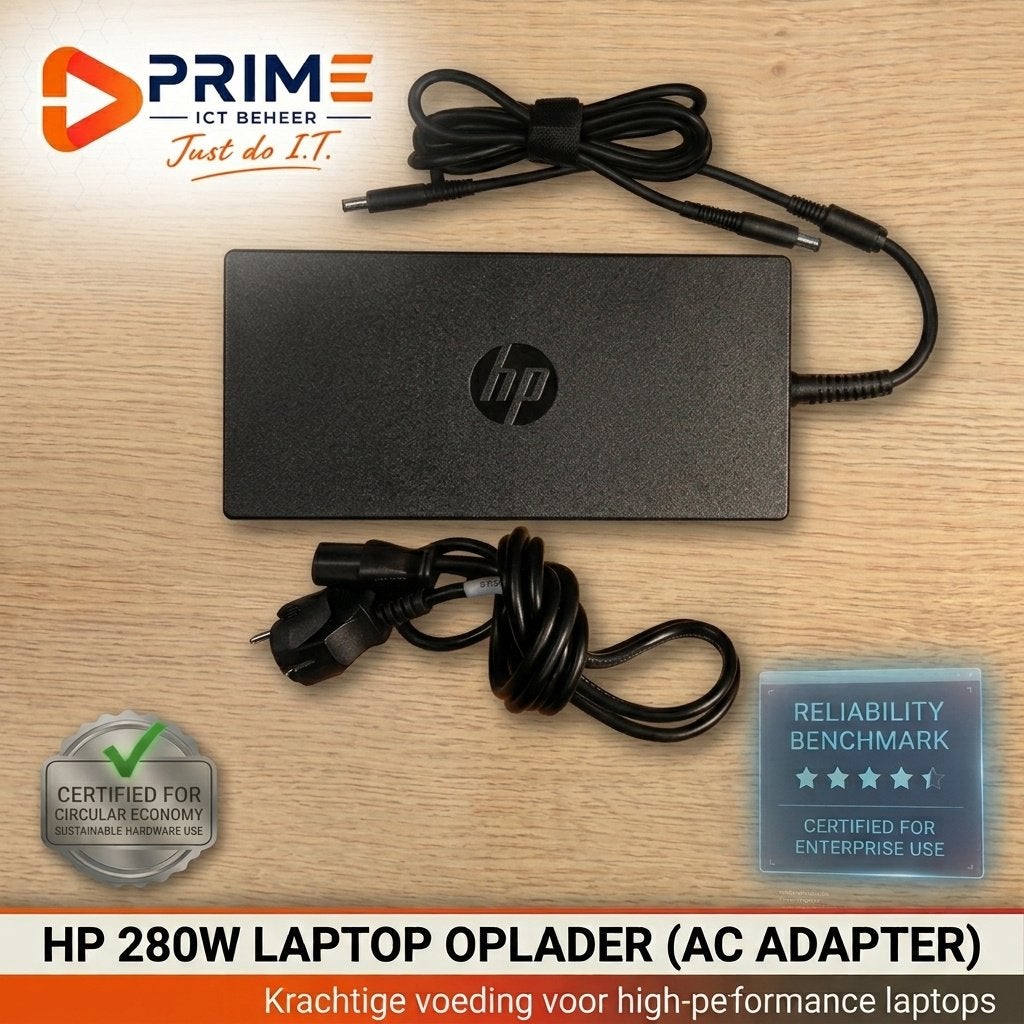 HP 280W Laptop Oplader (AC Adapter) - Krachtige Voeding, Ophalen of Verzenden, Zo goed als nieuw, Info@hp.com, HP