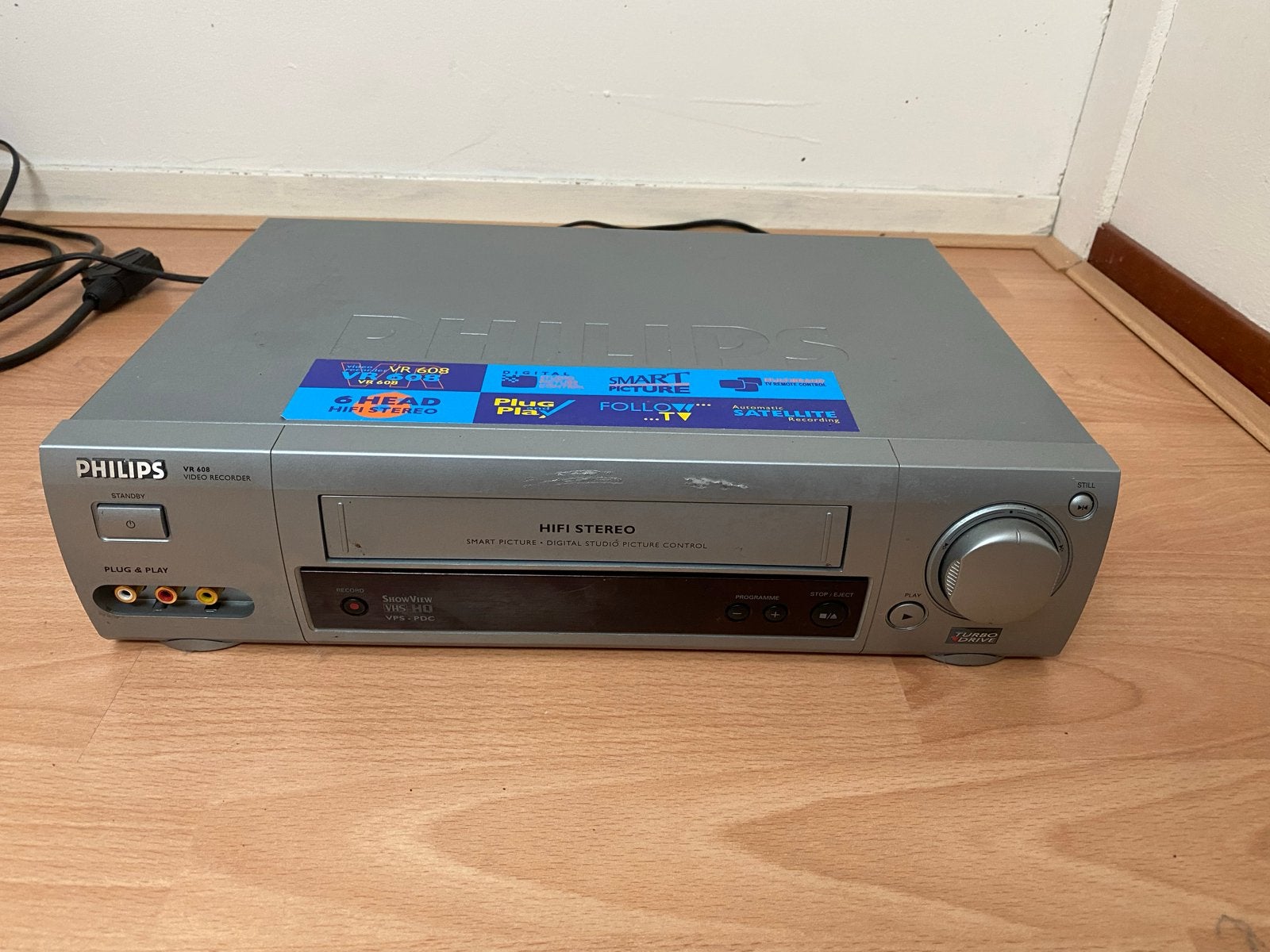 Philips Video Recorder VR608 6-Kops VHS, Ophalen of Verzenden, Gebruikt, VHS-speler of -recorder