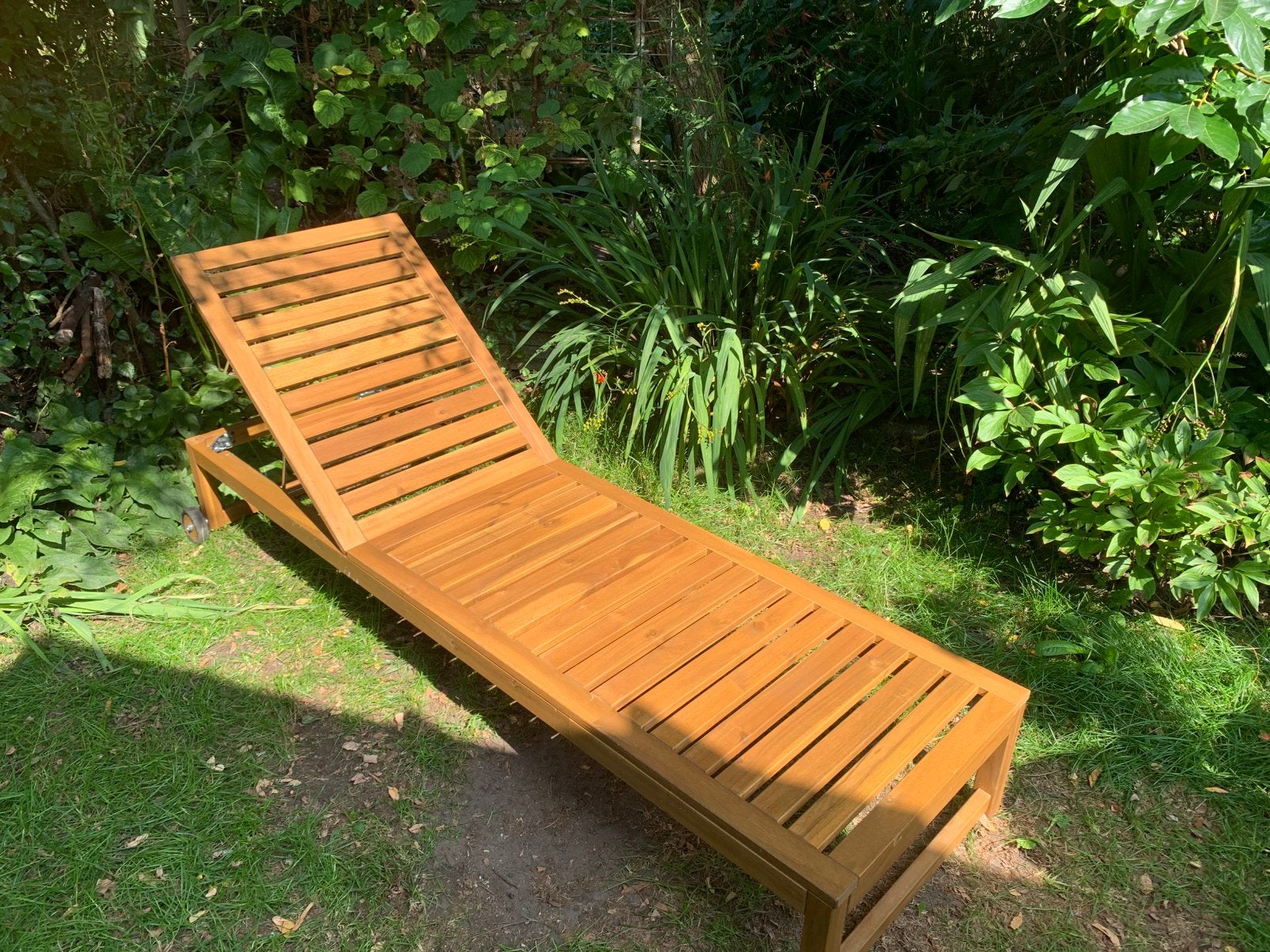 Ligbed Ikea Nämmarö, Tuin en Terras, Ophalen, Zo goed als nieuw, Hout, Verstelbaar