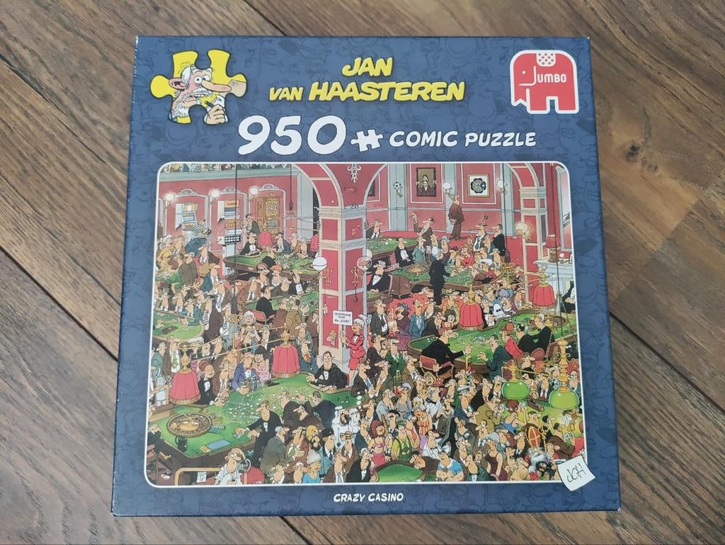 Jan van Haasteren - Crazy Casino - zgan 950 stukjes compleet, Ophalen of Verzenden, 500 t/m 1500 stukjes, Zo goed als nieuw, Legpuzzel