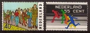 Nederland NVPH nr 1092/3 postfris Sport 1976, Ophalen of Verzenden, Na 1940, Postfris