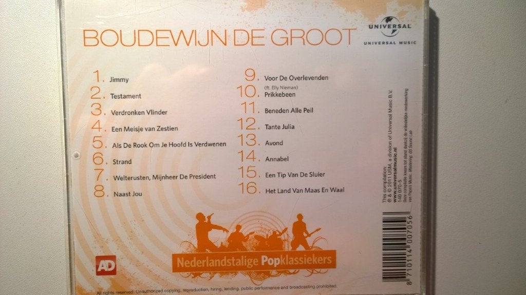 Boudewijn De Groot - Nederlandstalige Popklassiekers, Ophalen of Verzenden, Zo goed als nieuw, Pop, Album
