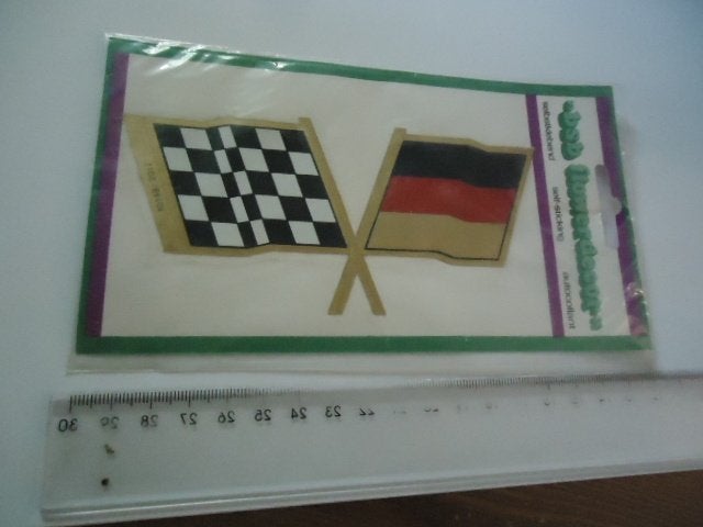 sticker oud RACE VLAG Finishvlag autosport duitsland f1 f-1, Verzenden, Zo goed als nieuw, Bedrijf of Vereniging