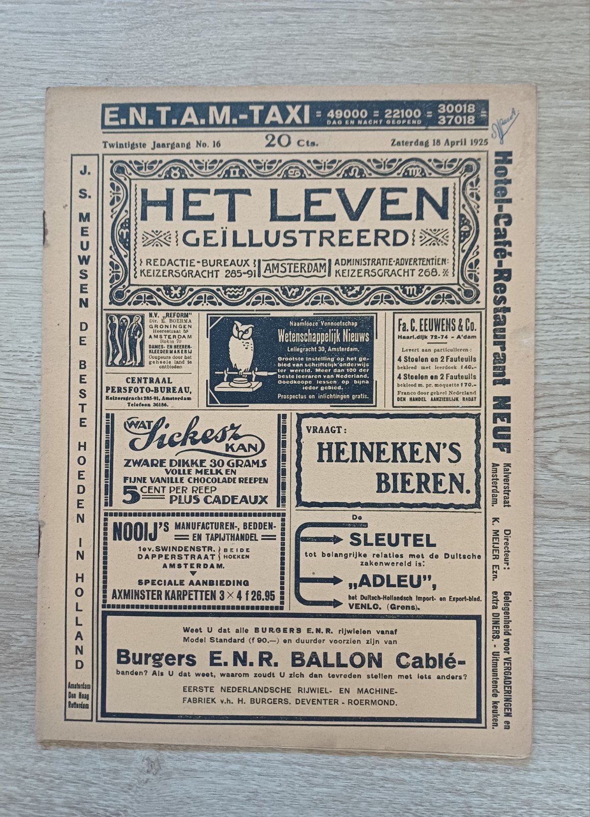 Het Leven Geïllustreerd - 18 april 1925, Verzamelen, Tijdschriften, Kranten en Knipsels, Ophalen of Verzenden, 1920 tot 1940