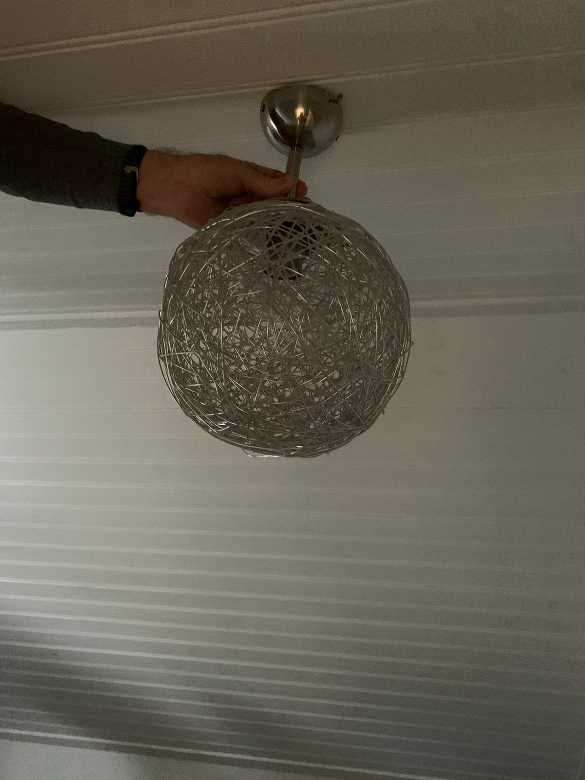 Plafondlamp zilver, Huis en Inrichting, Ophalen, Zilver, Zo goed als nieuw