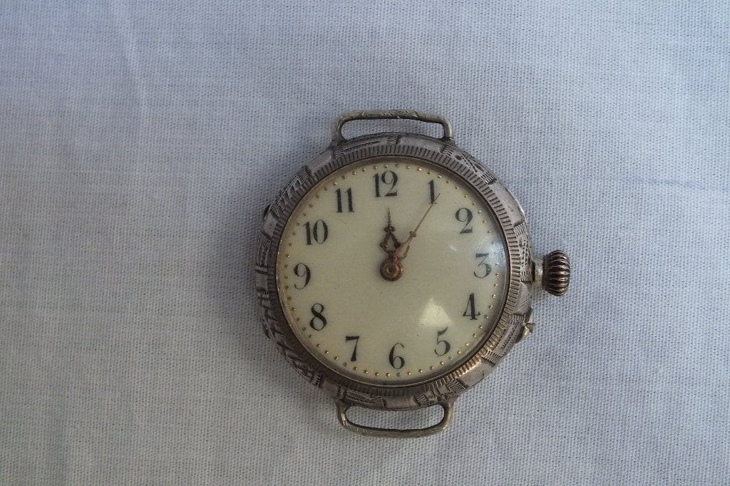 Antiek zilver horloge., Overige merken, Gebruikt, Polshorloge, Overige materialen