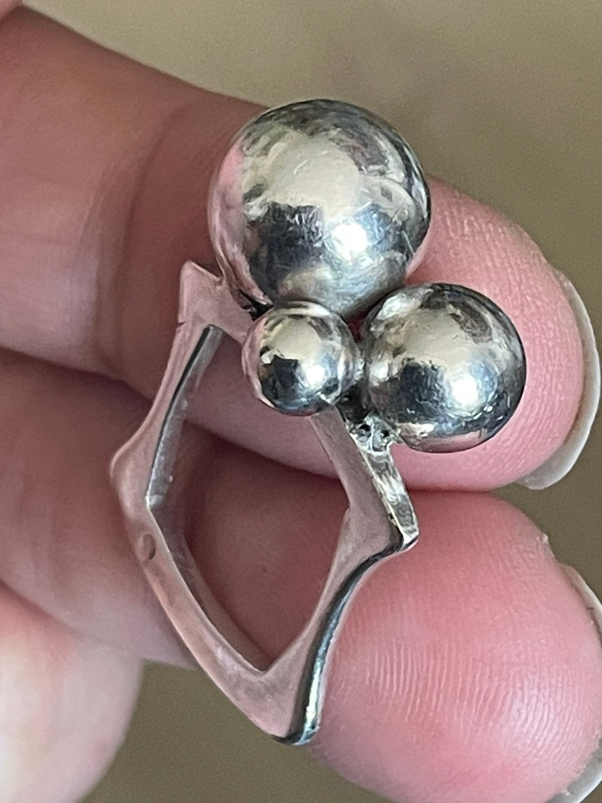 Zilveren designring, Gebruikt, Ophalen of Verzenden, Kleiner dan 17, Nvt