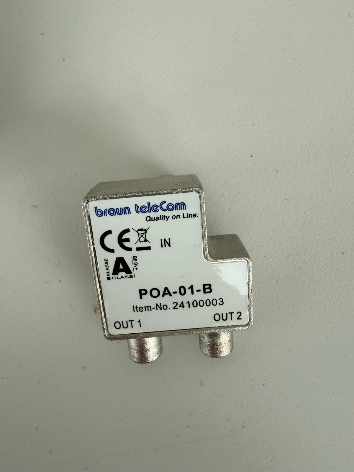 Braun teleCom POA-01-B Antenneverdeler Klasse A, Ophalen of Verzenden, Zo goed als nieuw