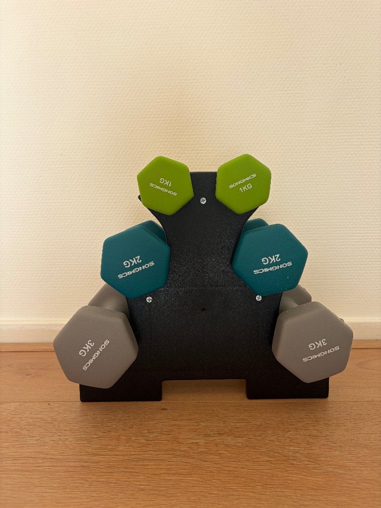 SONGMICS Halterset met halterstandaard, Ophalen, Zo goed als nieuw, Halterset