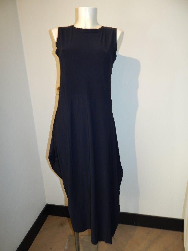 Girbaud travel stof jurk vintage uitstulpingen maxi 40, Kleding | Dames, Jurken, Maat 38/40 (M), Girbaud, Blauw, Ophalen of Verzenden