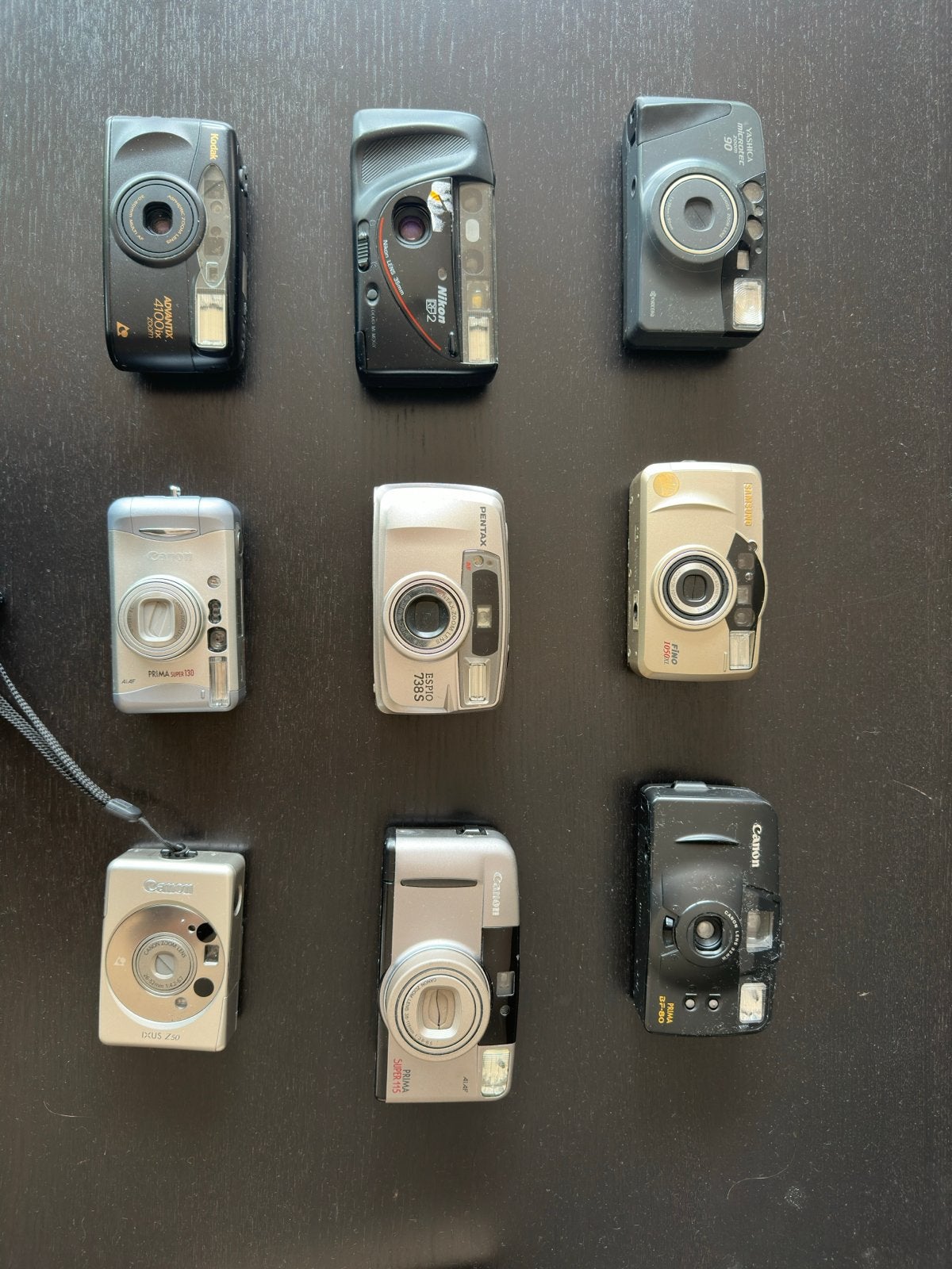 Partij van 9 analoog camera’s - diverse merken, Ophalen of Verzenden, Gebruikt, Compact, Overige Merken