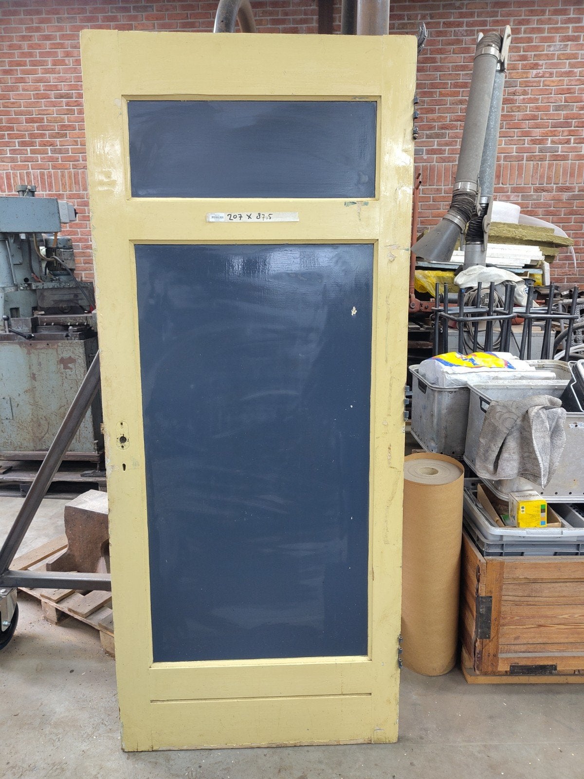 antieke paneeldeur 207 x 87,5, Ophalen, Gebruikt, Binnendeur, 200 tot 215 cm