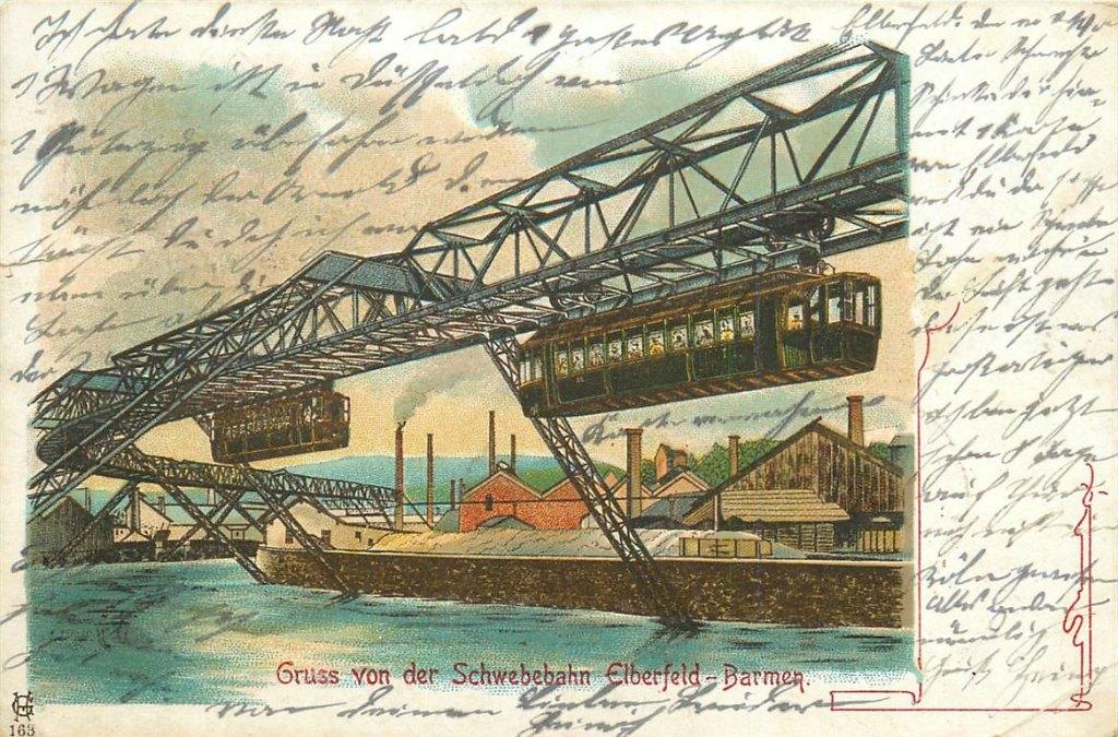 701-252-013 Elberfeld Barmen Schwebebahn, Verzenden, Voor 1920, Duitsland