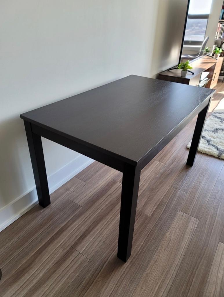 IKEA Laneberg uitschuifbare eettafel - Zwart, Huis en Inrichting, Tafels | Eettafels, 100 tot 150 cm, Zo goed als nieuw, Vier personen
