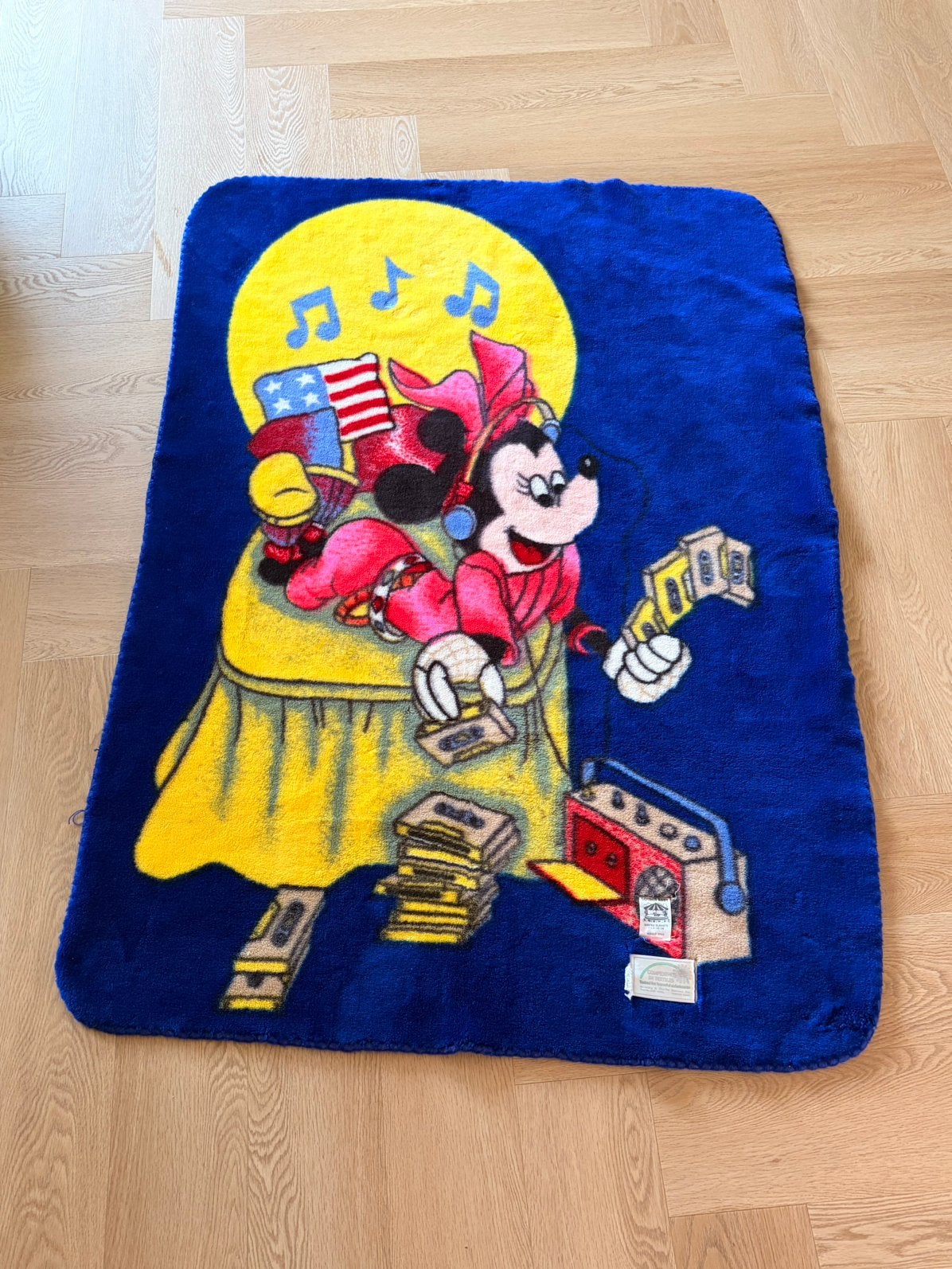 Vintage Disney Minnie Mouse Deken 110x140 cm – 80s / 90s, Ophalen of Verzenden, Zo goed als nieuw, Deken