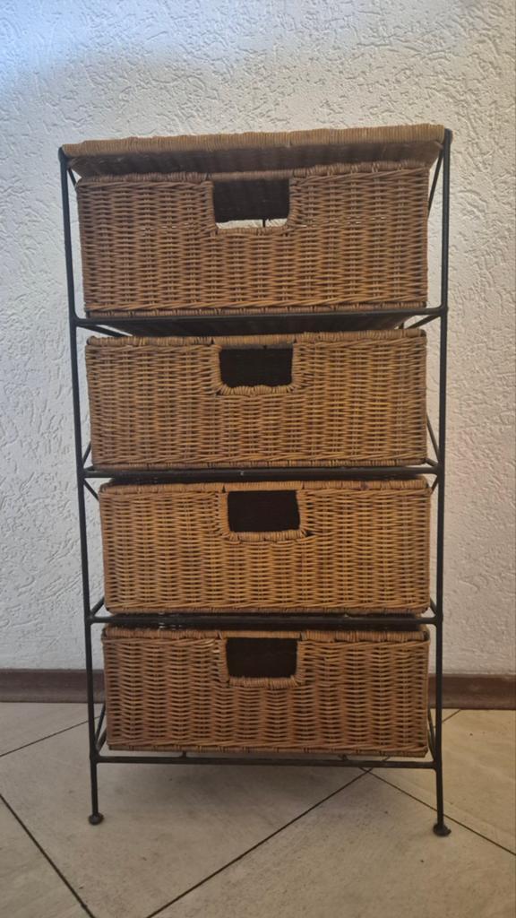 Rotan ladekastje met 4 manden, Huis en Inrichting, Kasten | Overige, Ophalen of Verzenden