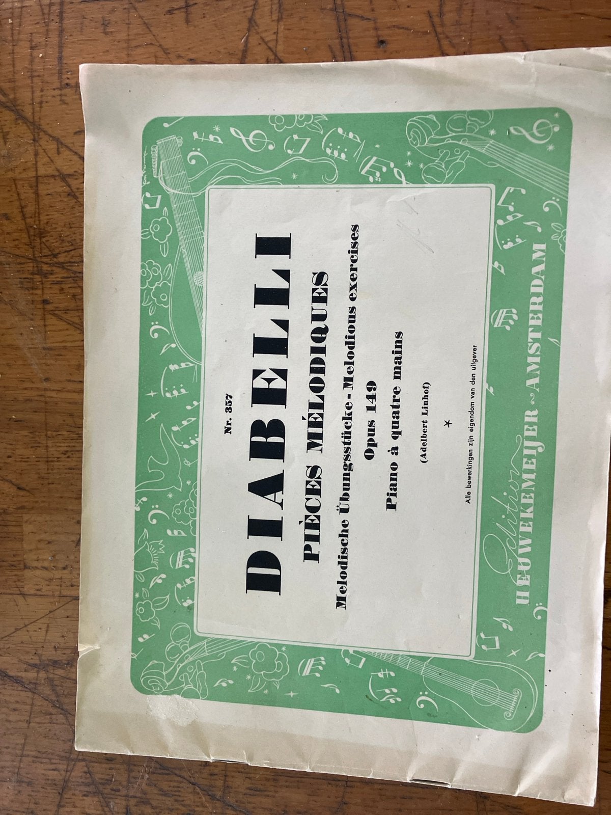 Diabelli - Pièces Mélodiques, Opus 149 (Piano 4 handen), Gebruikt, Klassiek, Ophalen of Verzenden, Artiest of Componist
