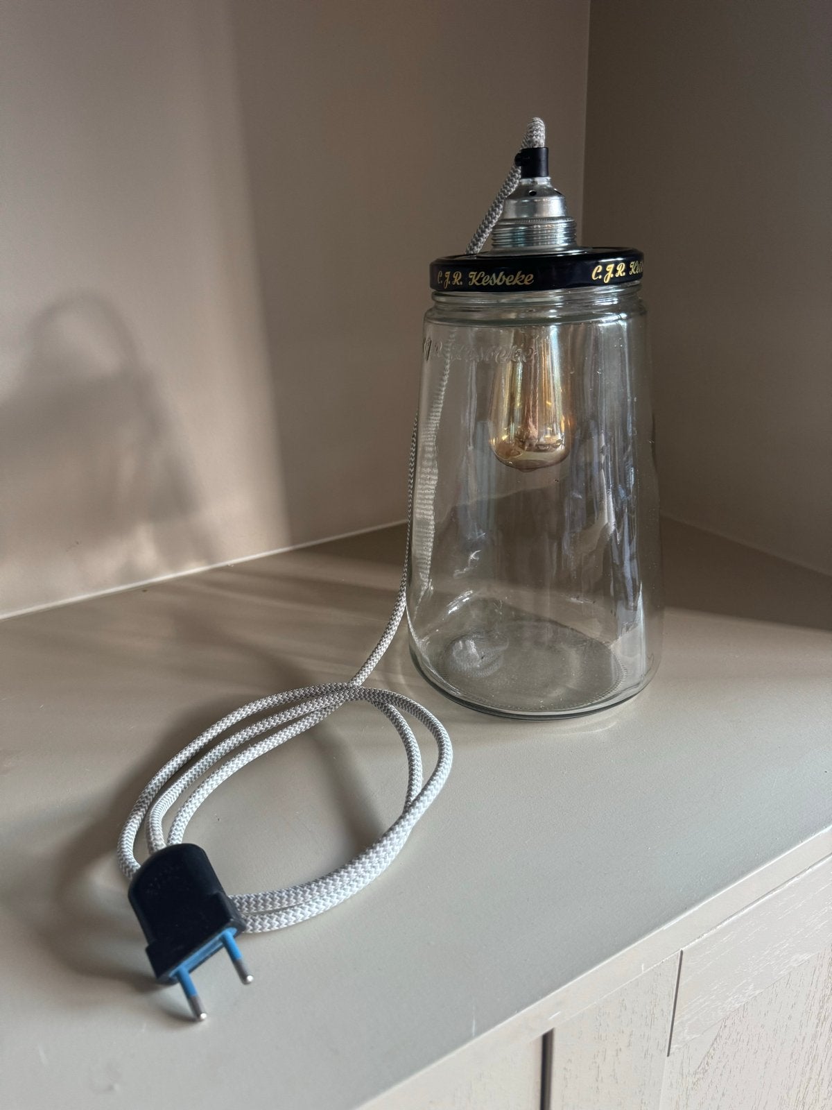 Zeer mooie Kesbeke lamp - uniek en sfeervol, Ophalen, Overige merken, Industrieel, E27 (groot)