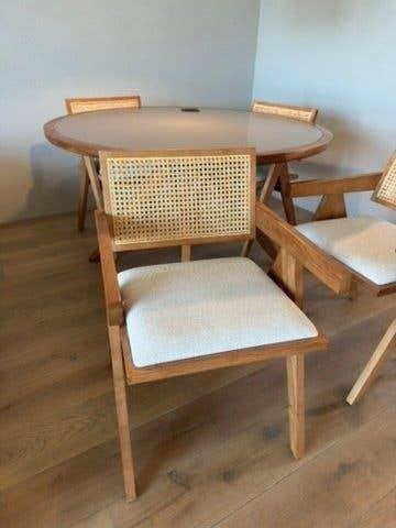 4x SKLUM Lali eetkamerstoel / dining chairs, Ophalen, Modern, natuurlijk, Scandinavisch, Bruin, Hout