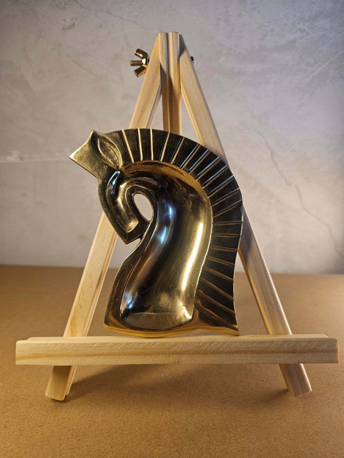 Anna + Nina Parade Paard Messing Schaal Art Deco Stijl, Ophalen of Verzenden