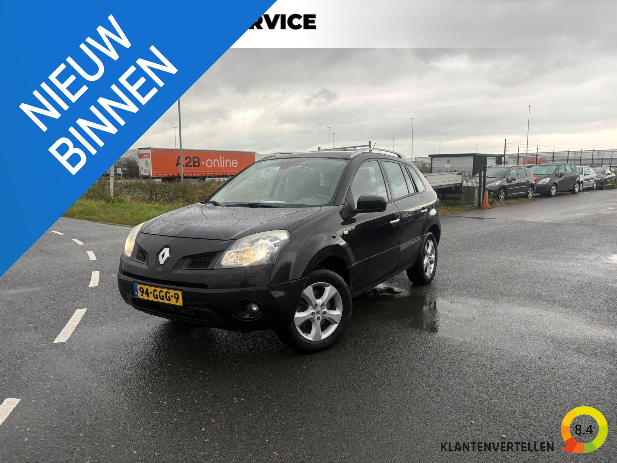 Renault Koleos 2.5 Dynamique Luxe Clima, cruise, pano, pdc,, Voorwielaandrijving, 4 cilinders, 2000 kg, Zwart