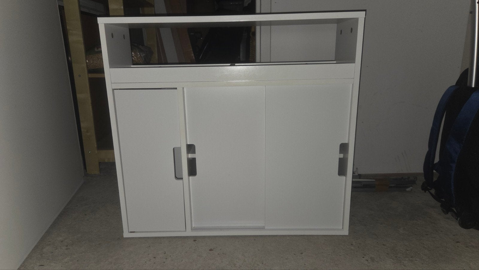 SoBuy Badkamerkast - Wand- of Vloerkast met Schuifdeuren, Ophalen