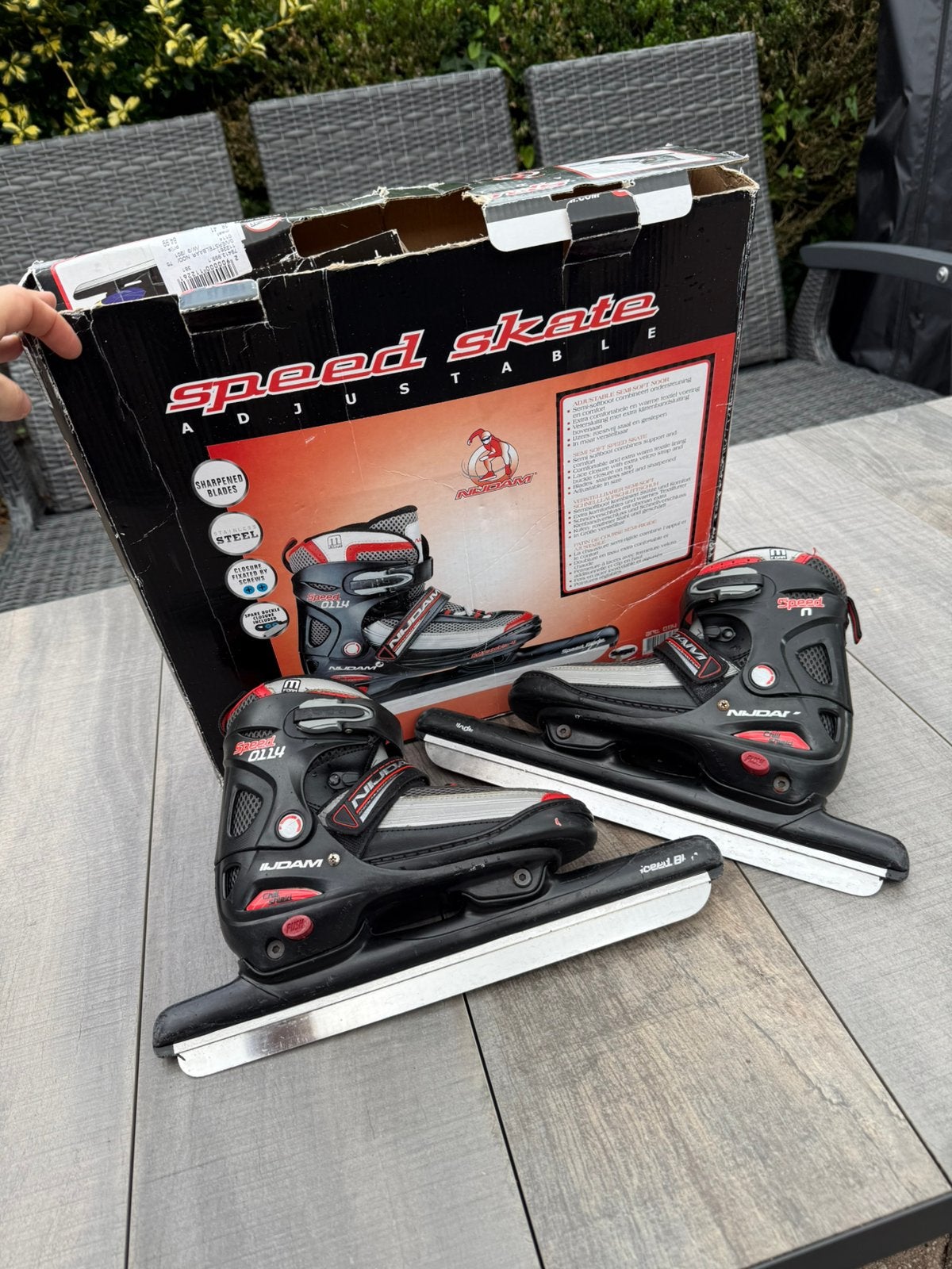 Nijdam verstelbare combinoren / schaatsen maat 34 - 37, Ophalen of Verzenden, Zo goed als nieuw, Combinoren, Nijdam