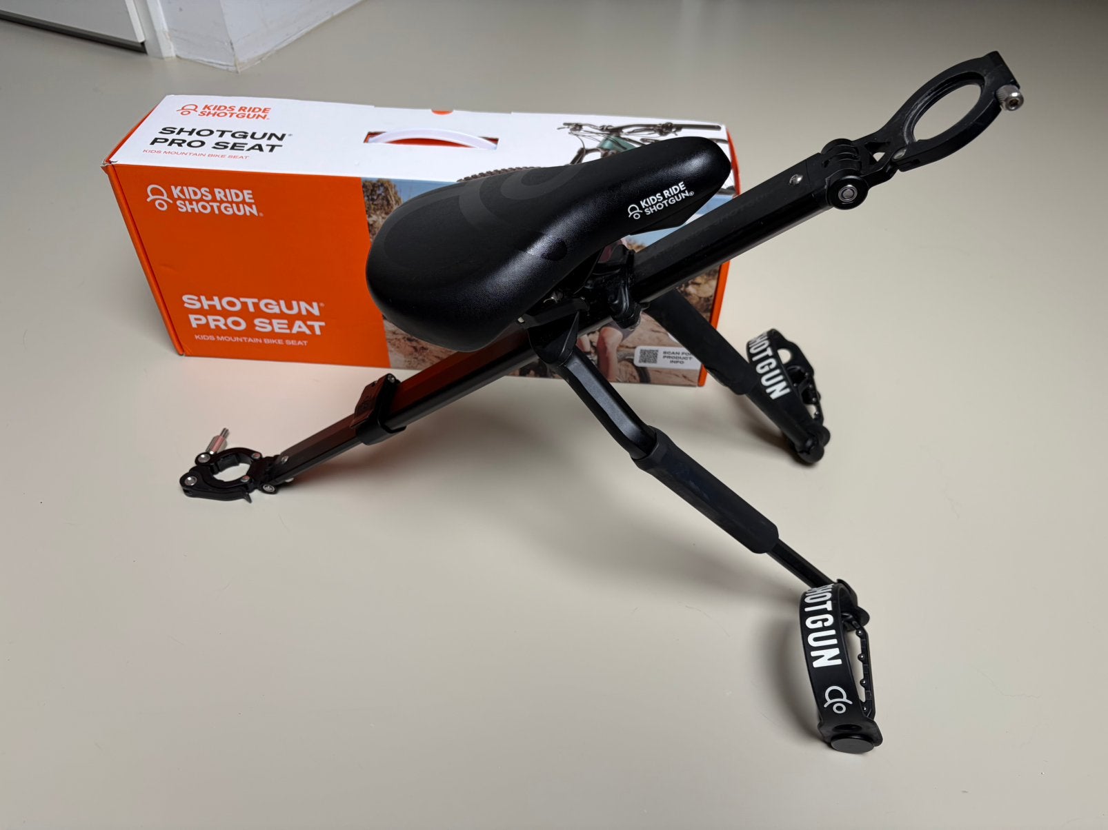 Kids Ride Shotgun Pro ZGAN zadel op stang MTB mountainbike, Voorzitje, Ophalen of Verzenden, Zo goed als nieuw, 9 t/m 36 kg