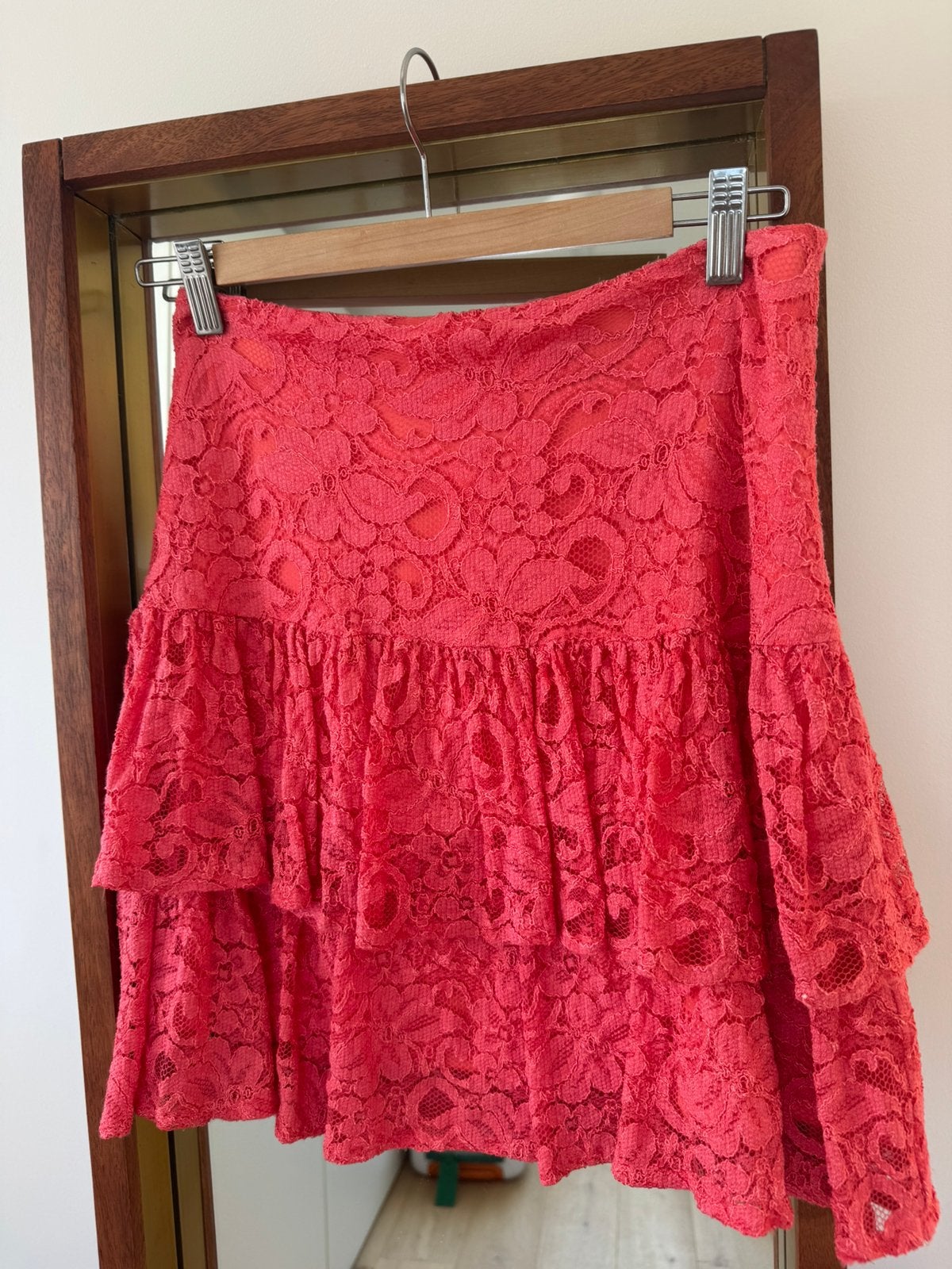 LaDress rokje XXS nieuw koraal, Oranje, Ophalen of Verzenden, Zo goed als nieuw, Maat 34 (XS) of kleiner
