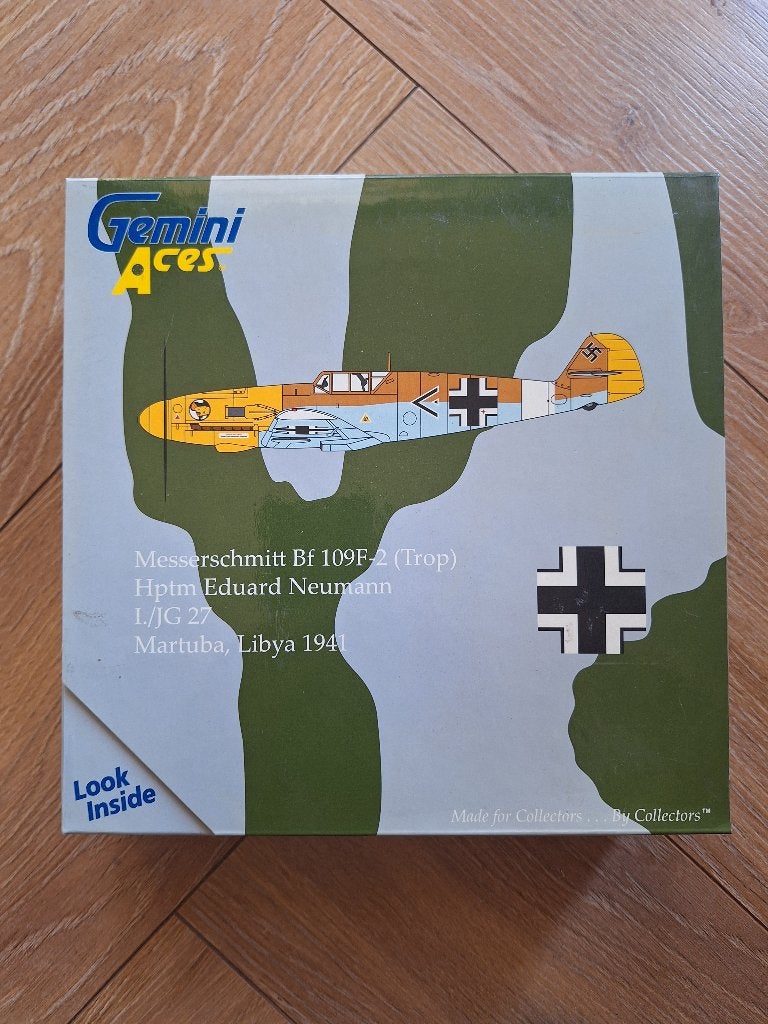Diecast 1:72 1/72 Gemini Aces Messerschmitt Bf 109F-2 (Trop), Overige merken, 1:72 tot 1:144, Ophalen of Verzenden, Zo goed als nieuw