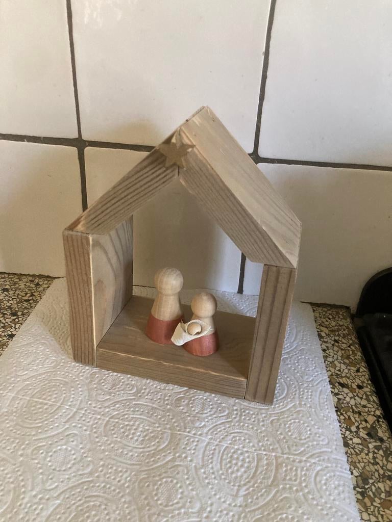 Houten kerststal, Diversen, Ophalen of Verzenden, Zo goed als nieuw