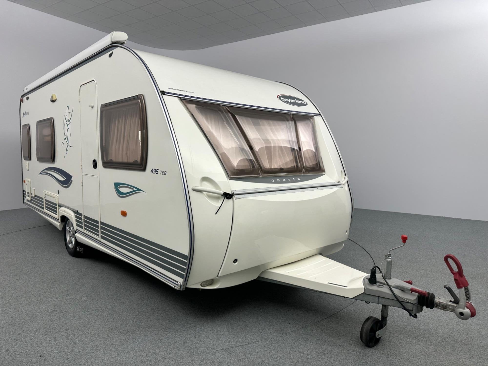 Beyerland Quartz 495 TEB Stapelbed Mover Cassetteluifel, Luifel, Rondzit, Bedrijf, Dwars-stapelbed