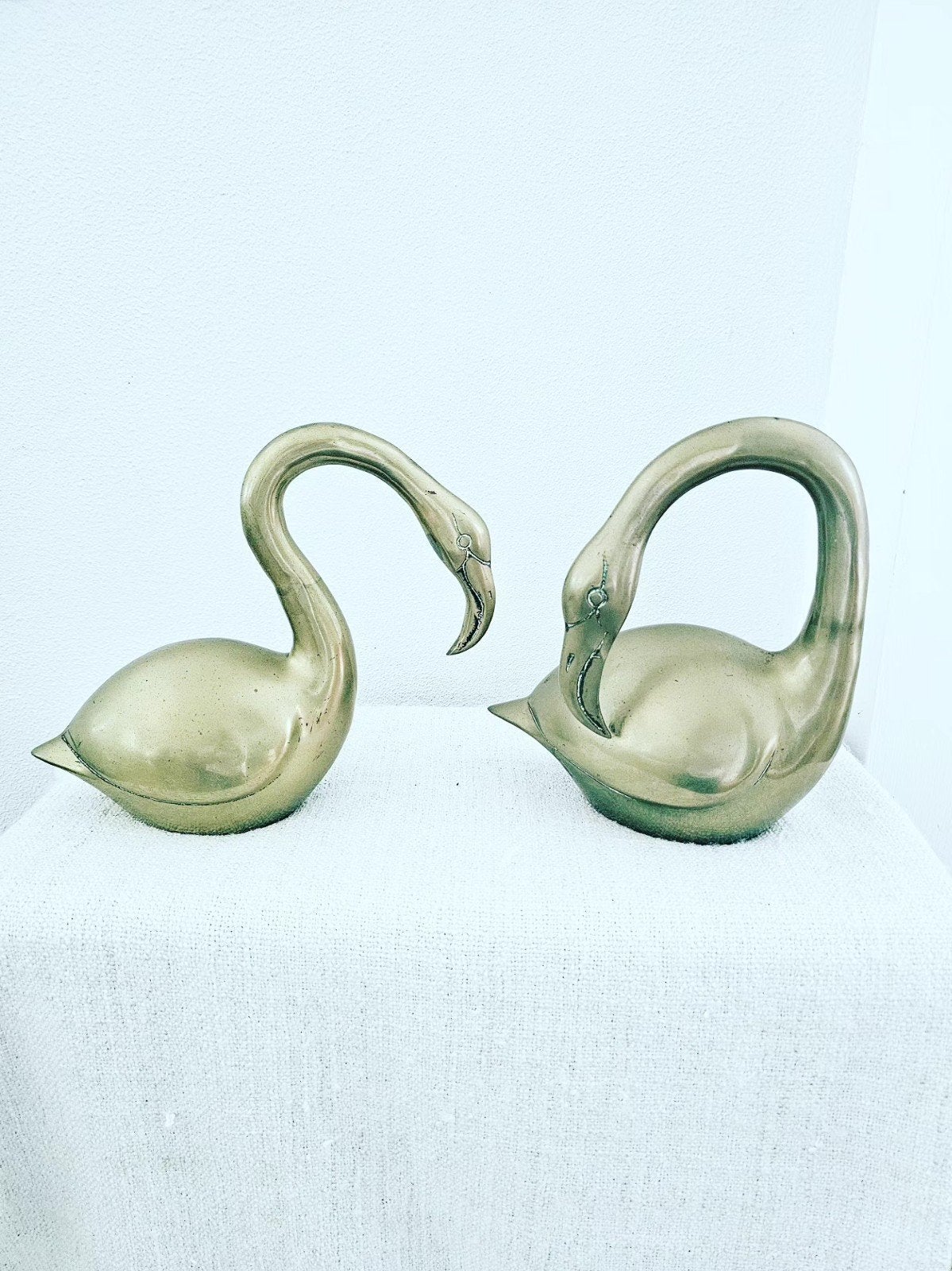 Vintage Messing vogels beelden - Set van 2, Ophalen of Verzenden
