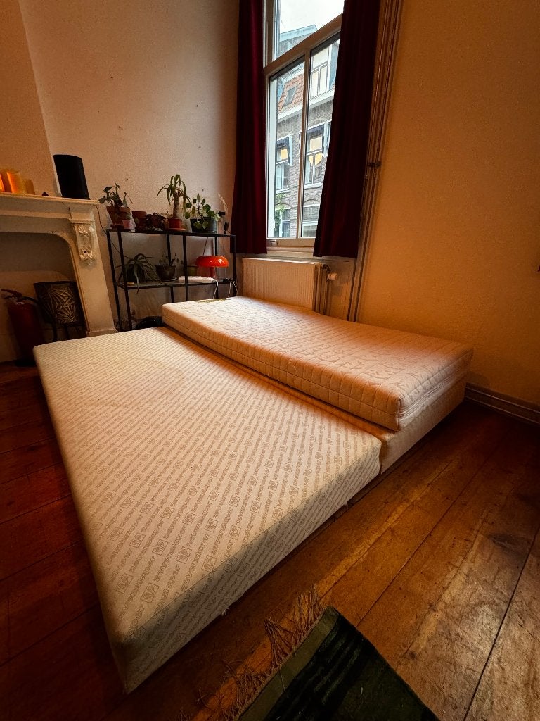 Bedbodem + Matras (Norma Souplesse), Ophalen, Gebruikt, Tweepersoons, 180 cm