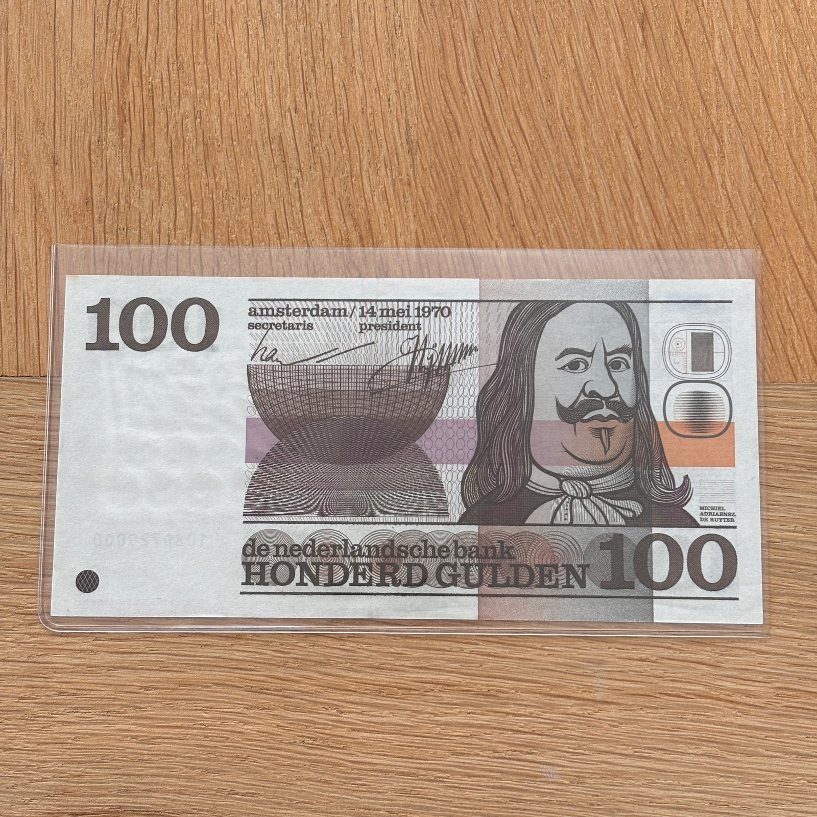 1970 Nederland 100 Gulden - Michiel de Ruyter (near UNC), Ophalen of Verzenden, 100 gulden