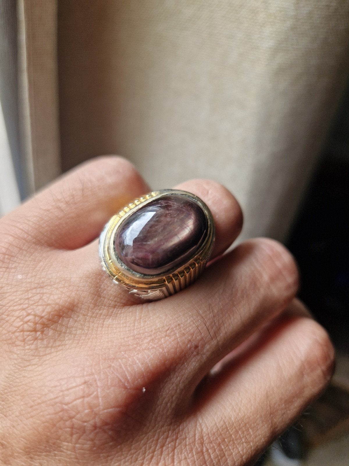 Ring met fraaie saffier, Verzenden, 19 tot 20, Dame, Zilver