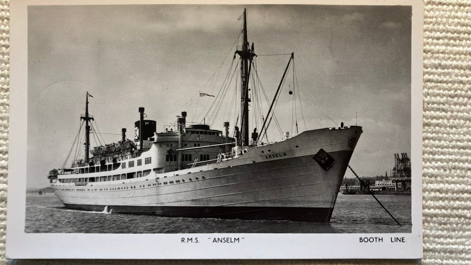 ANSELM  Booth Line  1950 ex Baudouinville CMB, Ophalen of Verzenden, Zo goed als nieuw, Kaart, Foto of Prent