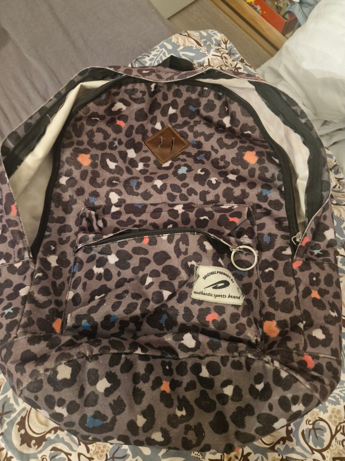 Rugzak met luipaardprint - Gebruikt, Gebruikt, 25 tot 40 cm, Ophalen of Verzenden, Overige merken